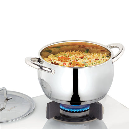 Borosil Granito Triply Nonstick Kadhai With Lid In Size 2.1 L| 2.8 L | 4 L