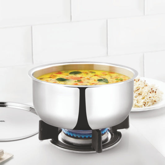 Borosil Cookfresh SS Triply Tope With Lid 1.2L | 3.1L | 3.6L | 4.6L