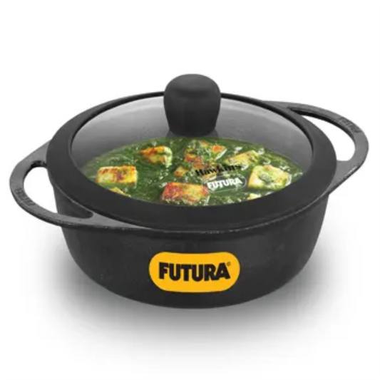 Futura By Hawkins Cast Iron Baby Casserole 1.25 Litre with Glass Lid (CIC125G)