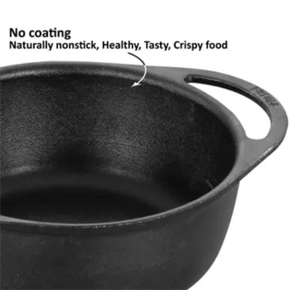 Futura By Hawkins Cast Iron Baby Casserole 1.25 Litre with Glass Lid (CIC125G)