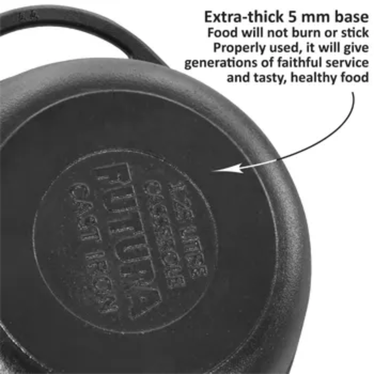 Futura By Hawkins Cast Iron Baby Casserole 1.25 Litre with Glass Lid (CIC125G)