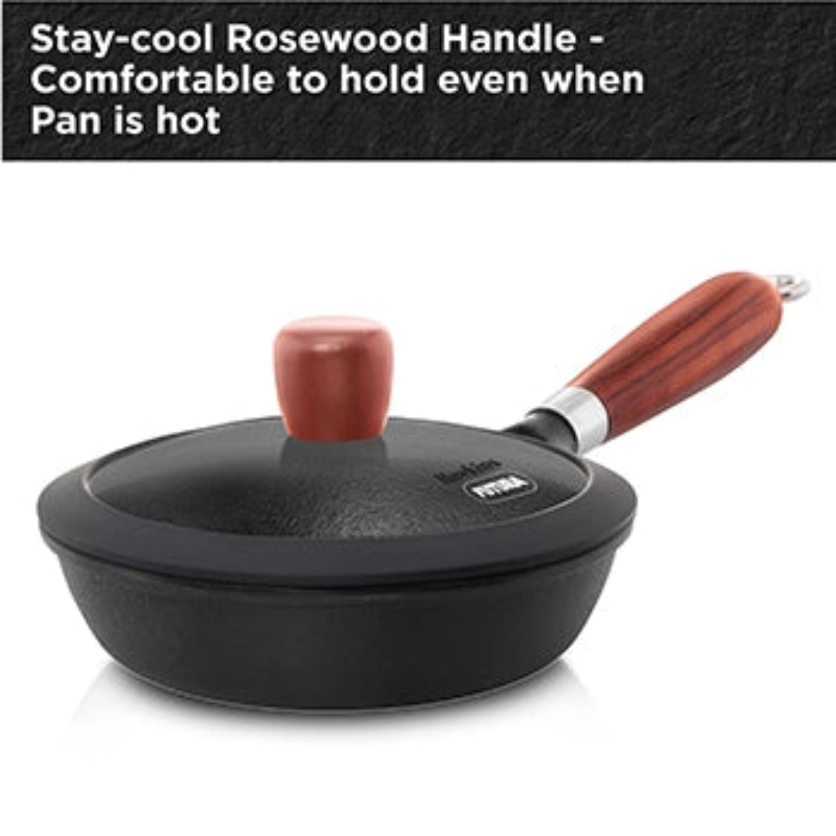 Futura By Hawkins Cast Iron Frying Pan  with Glass Lid