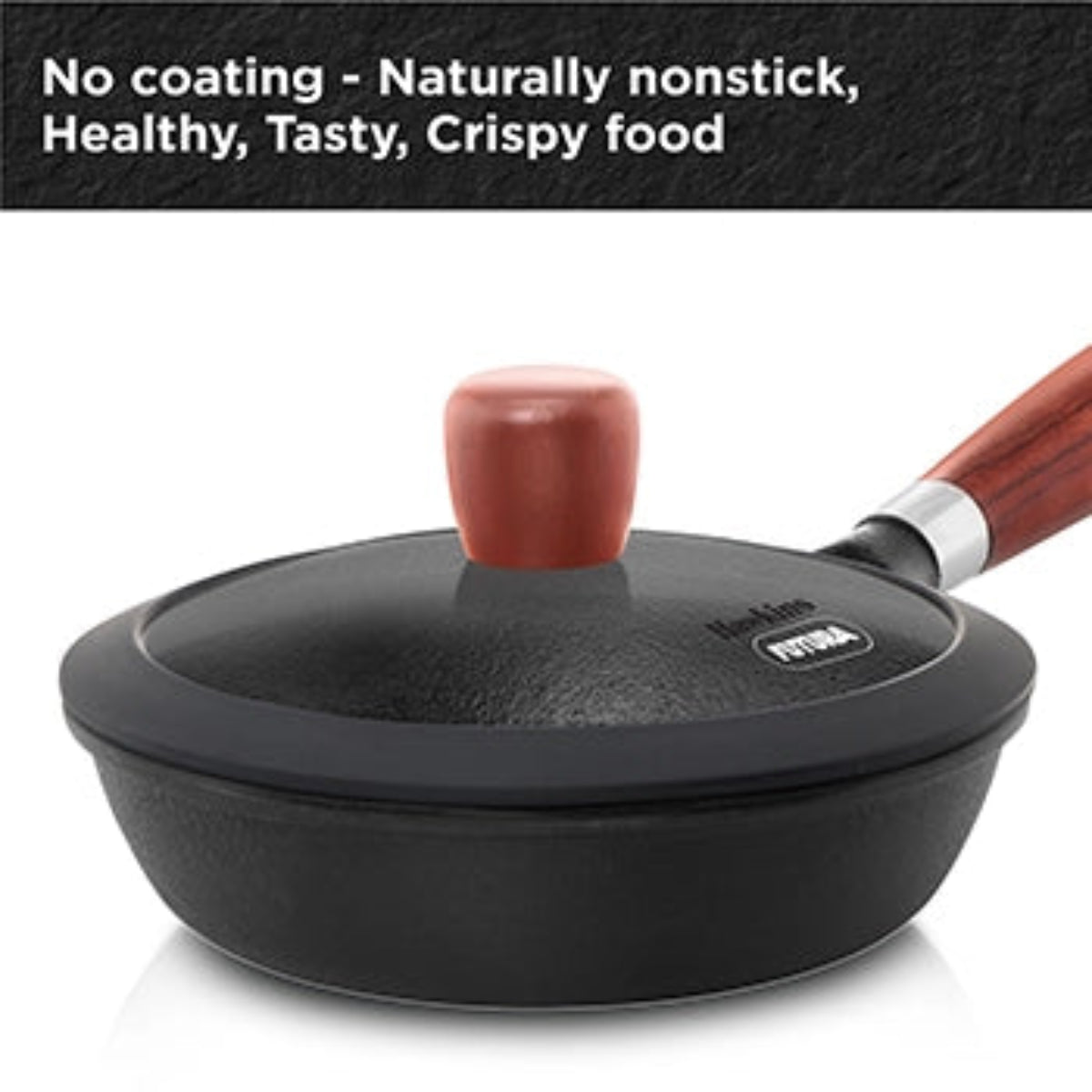 Futura By Hawkins Cast Iron Frying Pan  with Glass Lid