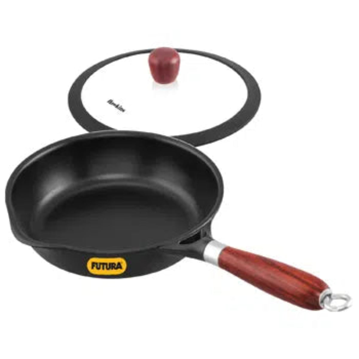 Futura By Hawkins Cast Iron Frying Pan  with Glass Lid