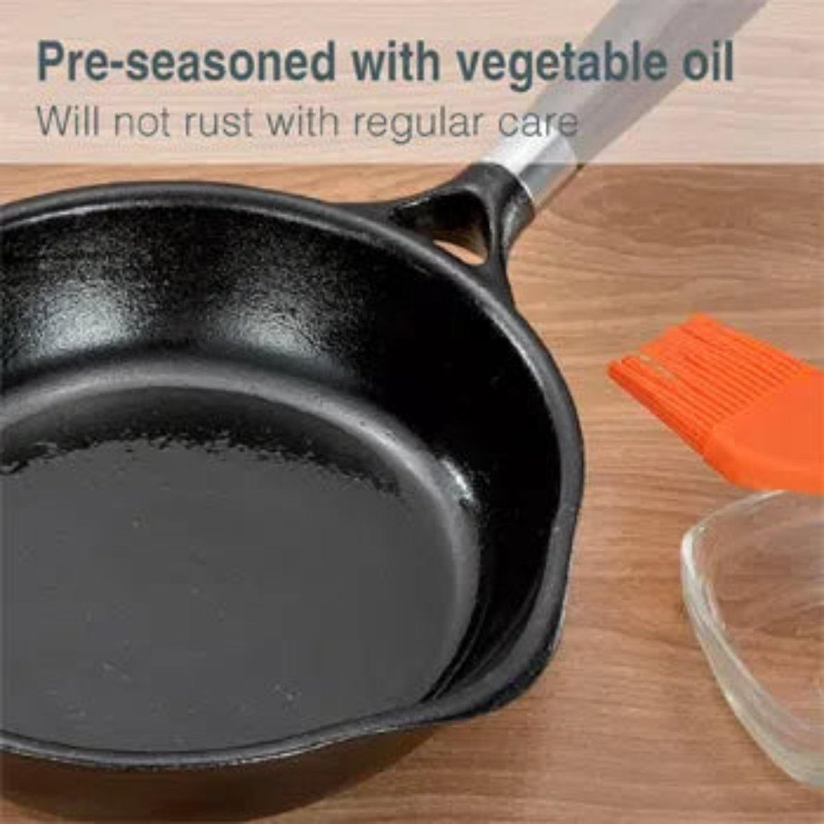 Futura By Hawkins Cast Iron Frying Pan  with Glass Lid
