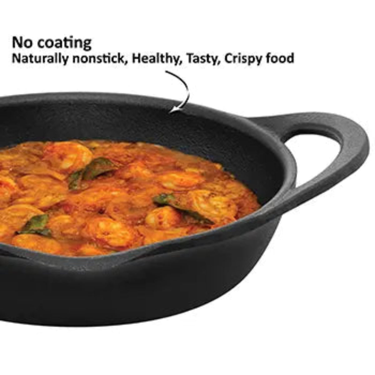 Futura By Hawkins Cast Iron Frying Pan 24 cm with Glass Lid