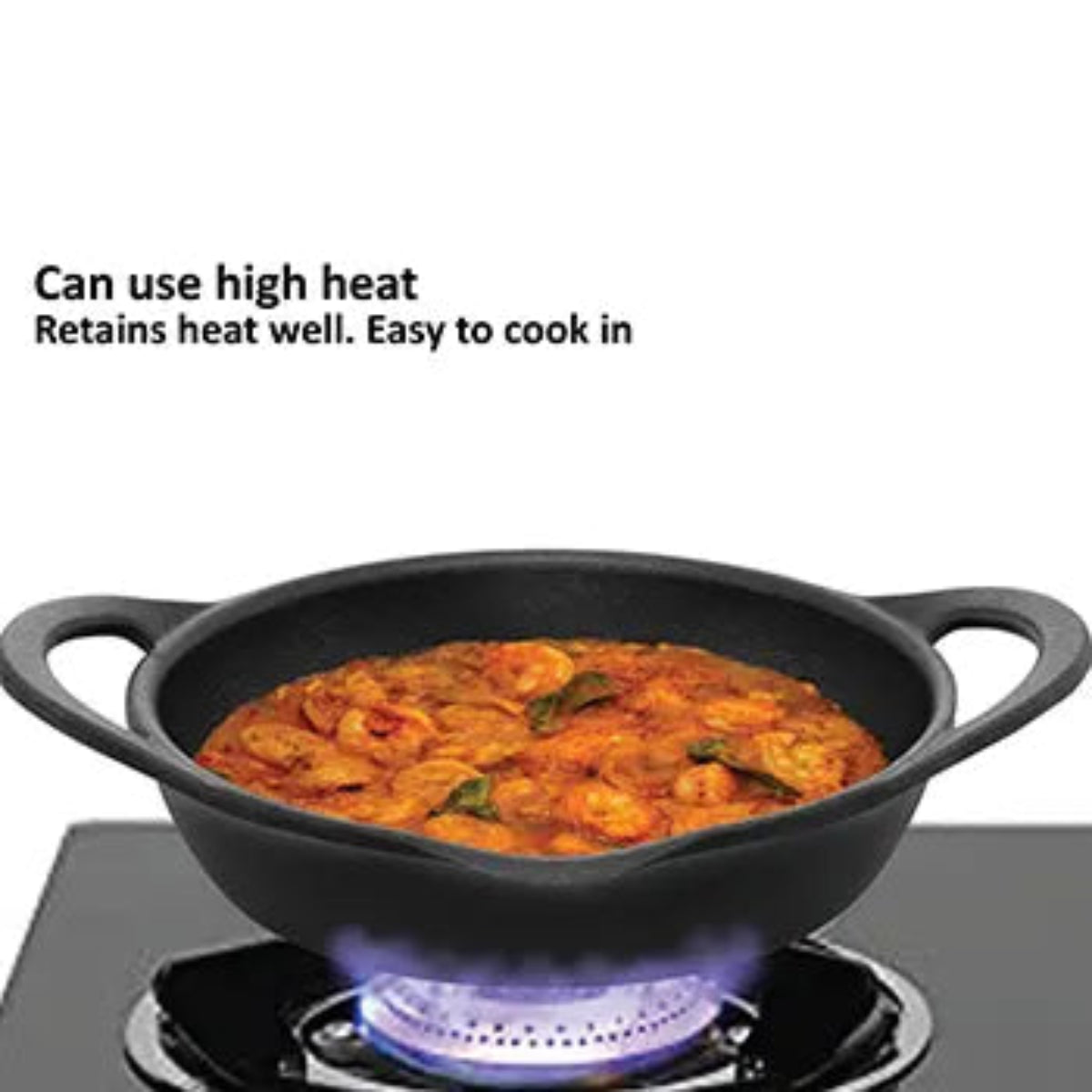 Futura By Hawkins Cast Iron Frying Pan 24 cm with Glass Lid