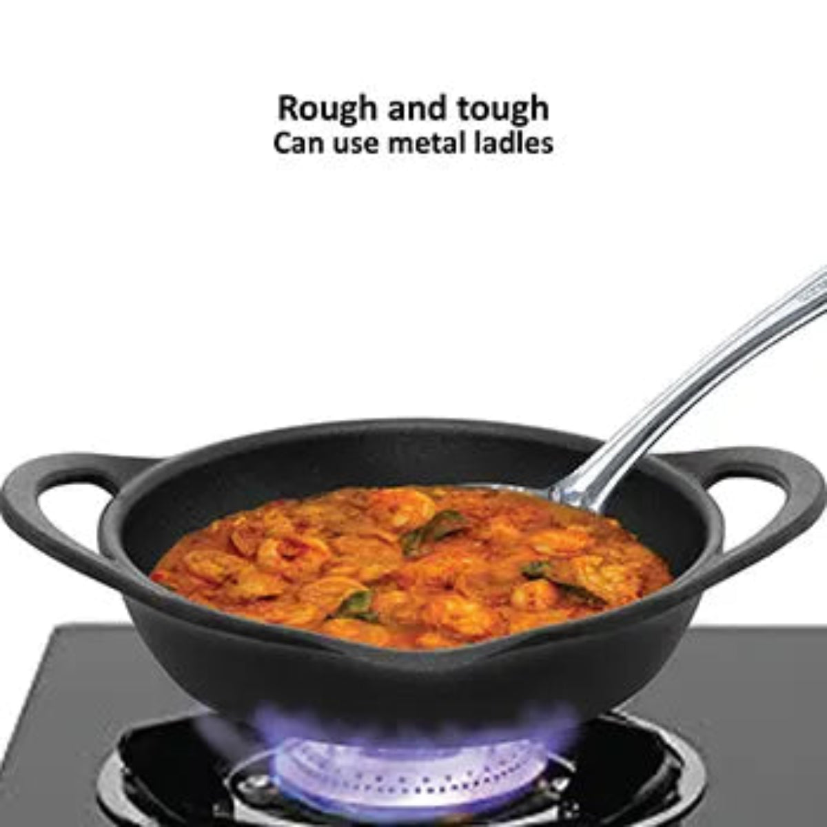 Futura By Hawkins Cast Iron Frying Pan 24 cm with Glass Lid