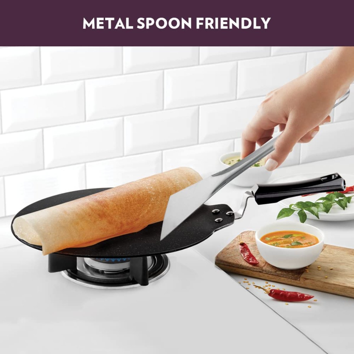 Borosil Granito Nonstick Dosa Tawa 31 cm - NSDT31GR04