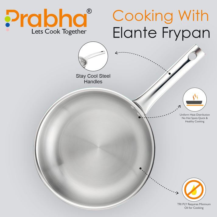 Prabha Elante Triply Frypan Without Lid
