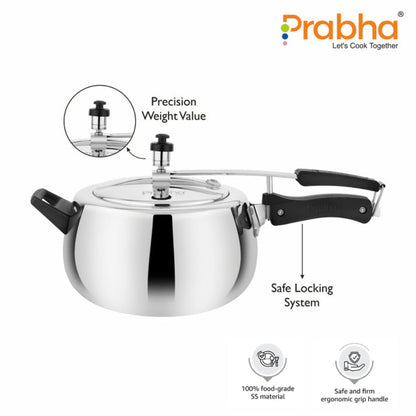 Prabha Ecobelly Aluminium Induction Based  Pressure Cooker