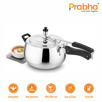 Prabha Ecobelly Aluminium Induction Based  Pressure Cooker