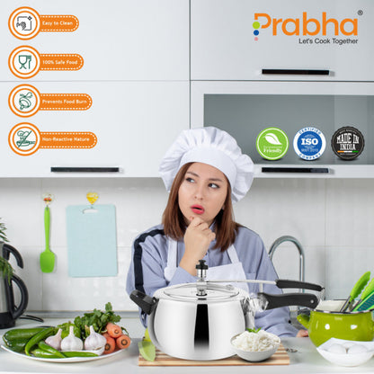 Prabha Ecobelly Aluminium Induction Based  Pressure Cooker