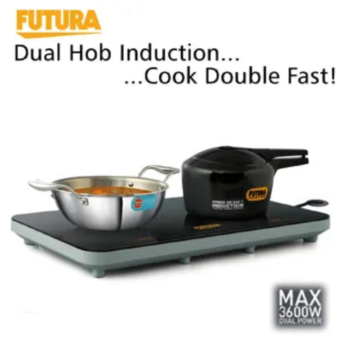 Howkins Induction Hawkins 3600 W Induction Cooktop Touch Panel ( Futura Dual Hob Inducti ...