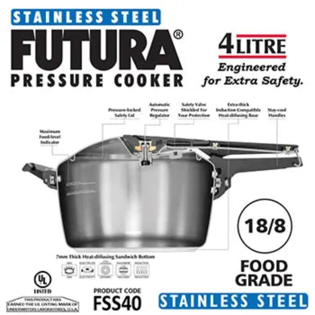 Futura By Hawkins  Stainless Steel Pressure Cookers