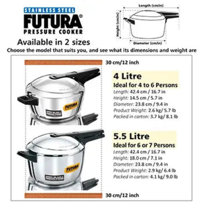 Futura By Hawkins  Stainless Steel Pressure Cookers