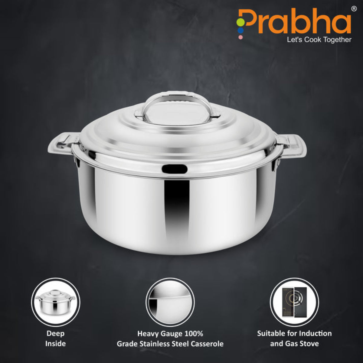 Prabha Galaxy Casserole With Lid