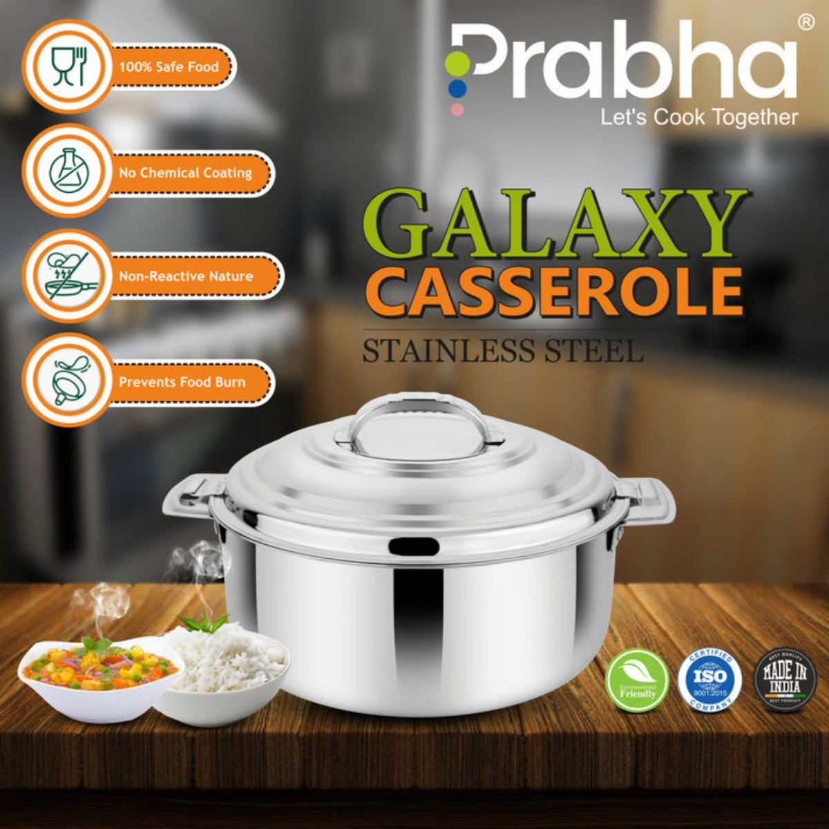 Prabha Galaxy Casserole With Lid