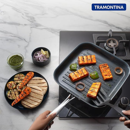 Tramantino Fusao EX+ 26cm Ceramic Stainless Steel Tri-Ply Grill Pan  
