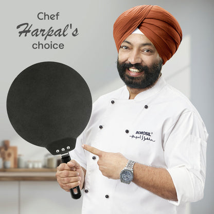 Borosil Hard Anodized Induction Base Non-Stick Dosa Tawa