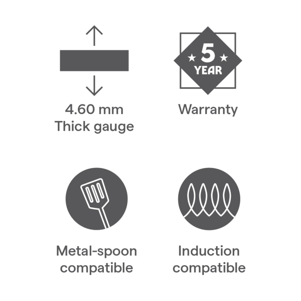 Borosil Hard Anodized Induction Base Fry Pan With Glass Lid