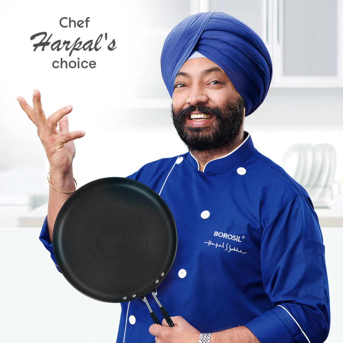 Borosil Hard Anodized Induction Base Flat Tawa