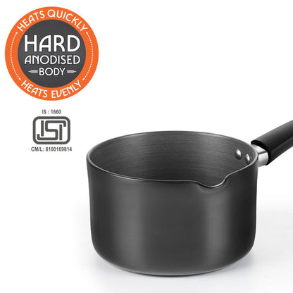 Borosil Hard Anodized Induction Base Spout Sauce Pan