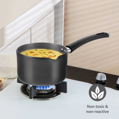 Borosil Hard Anodized Induction Base Spout Sauce Pan