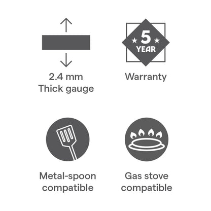 Borosil Hard Anodized Tadka Pan, 11 cm / 300 Ml