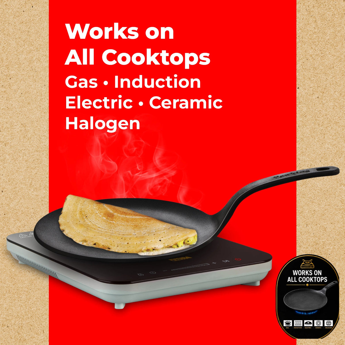 Hawkins Cast Iron Tava 26 cm (HIT26)