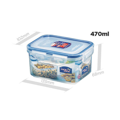 LocknLock Classics Medium Flat Rectangular Food Container with Leak Proof Locking Lid