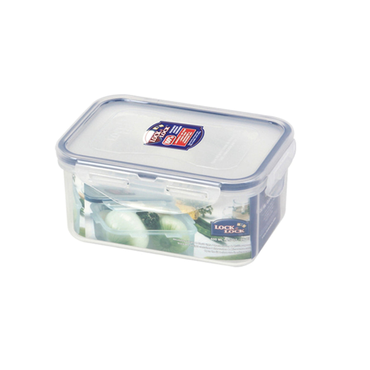 LocknLock Classics Medium Flat Rectangular Food Container with Leak Proof Locking Lid