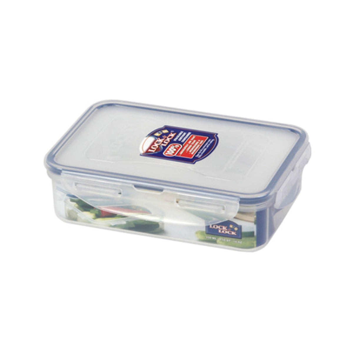 LocknLock Classics Medium Flat Rectangular Food Container with Leak Proof Locking Lid