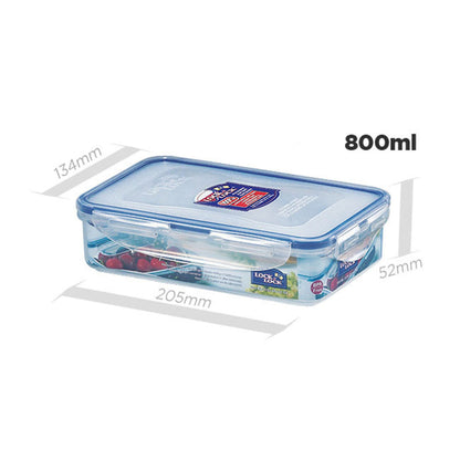 LocknLock Classics Medium Flat Rectangular Food Container with Leak Proof Locking Lid