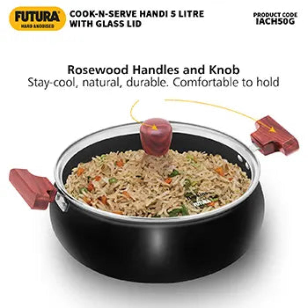 Hawkins Induction Compatible Hard Anodised Cook-n-Serve Handi