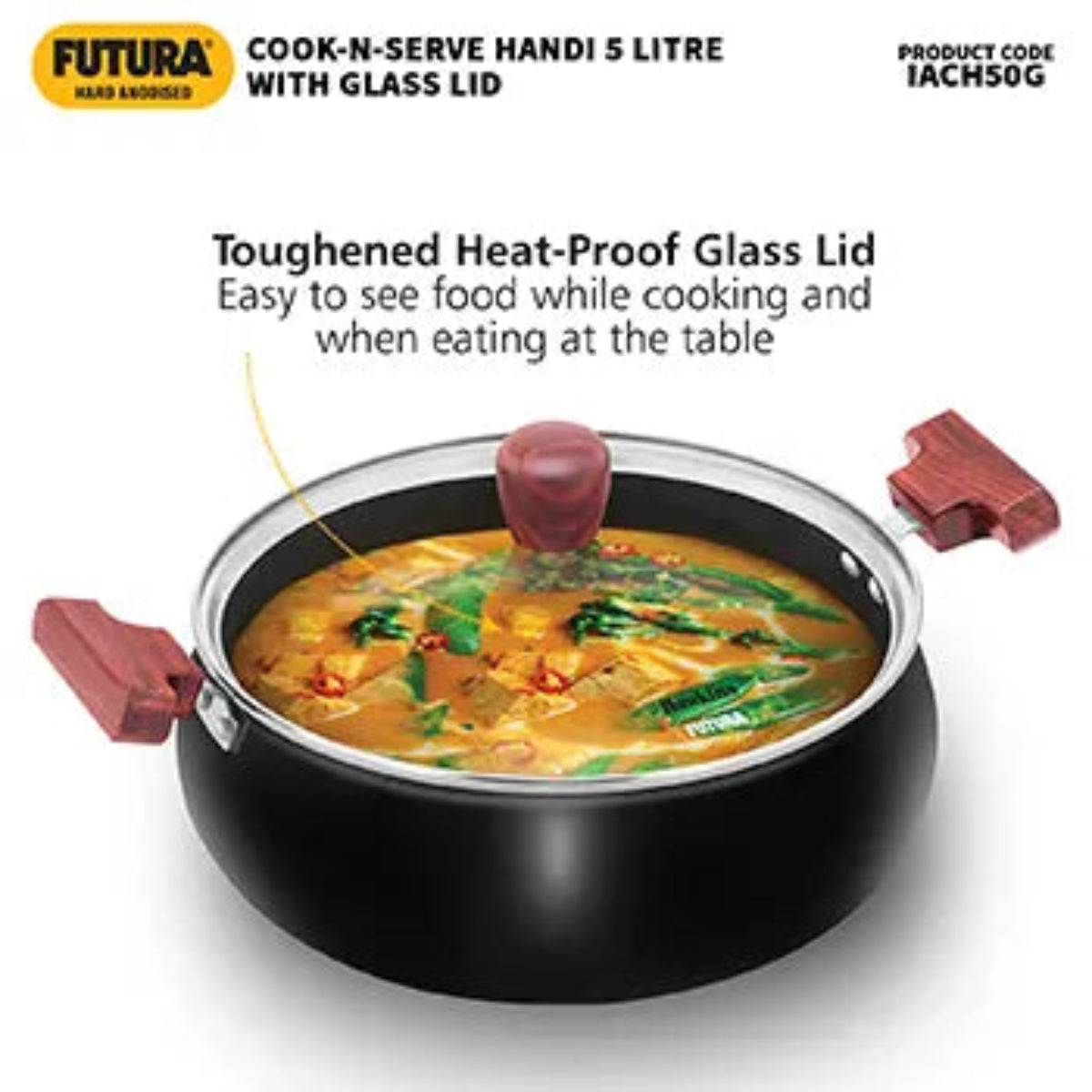 Hawkins Induction Compatible Hard Anodised Cook-n-Serve Handi