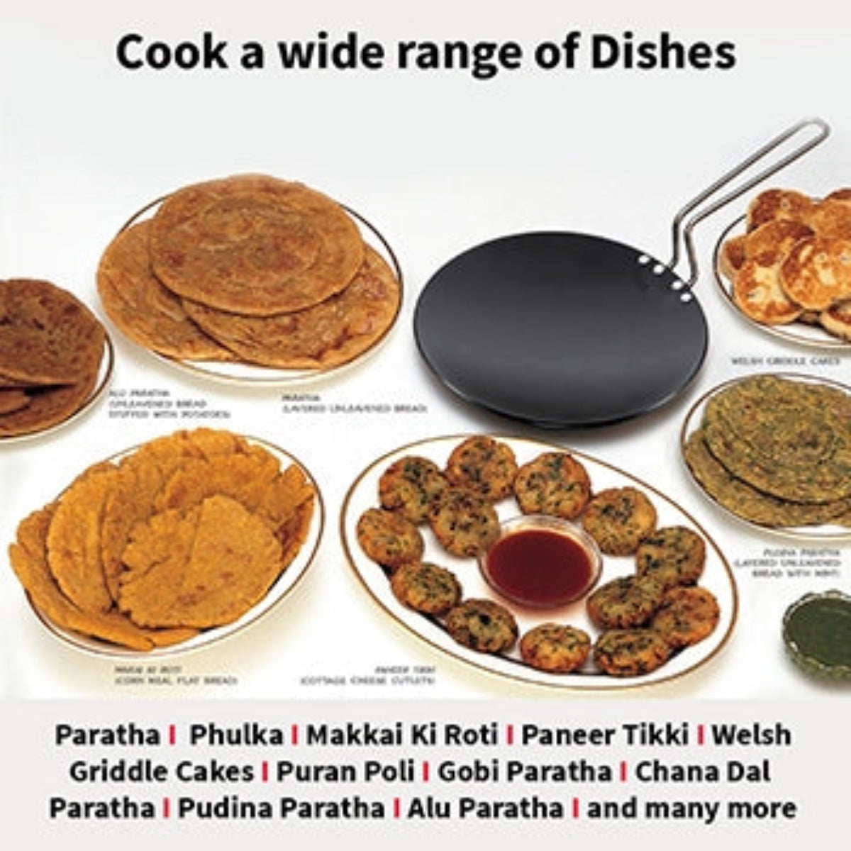 Induction Cooked Roti Futura By Hawkins Induction Hard Anodised Roti Tava 24 cm (4.88 mm ...