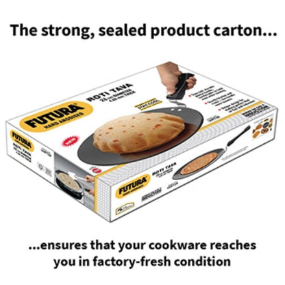 Futura By Hawkins Induction Compatible Hard Anodised Roti Tava 28 cm (4.88 mm Thick) (IART28)