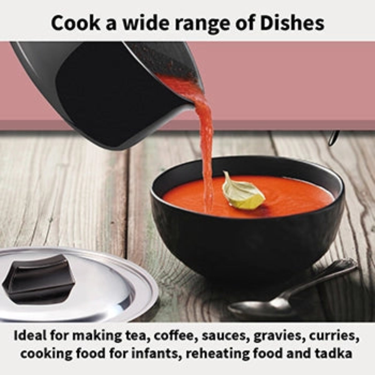 Futura By Hawkins Induction Compatible Hard Anodised Saucepan 1.5 Litre with Stainless Steel Lid (3.25 mm Thick)