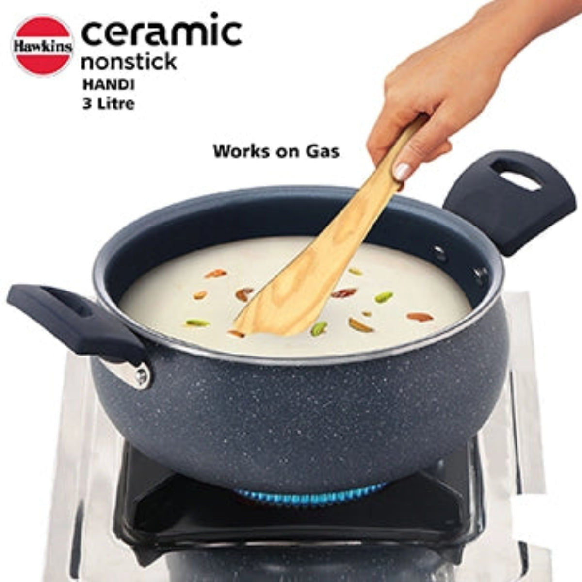 
Hawkins Induction Compatible Ceramic Nonstick Handi with Glass Lid
