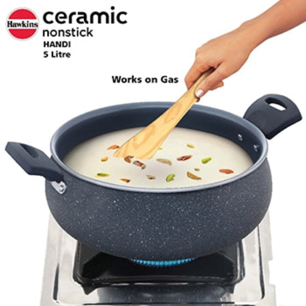 
Hawkins Induction Compatible Ceramic Nonstick Handi with Glass Lid
