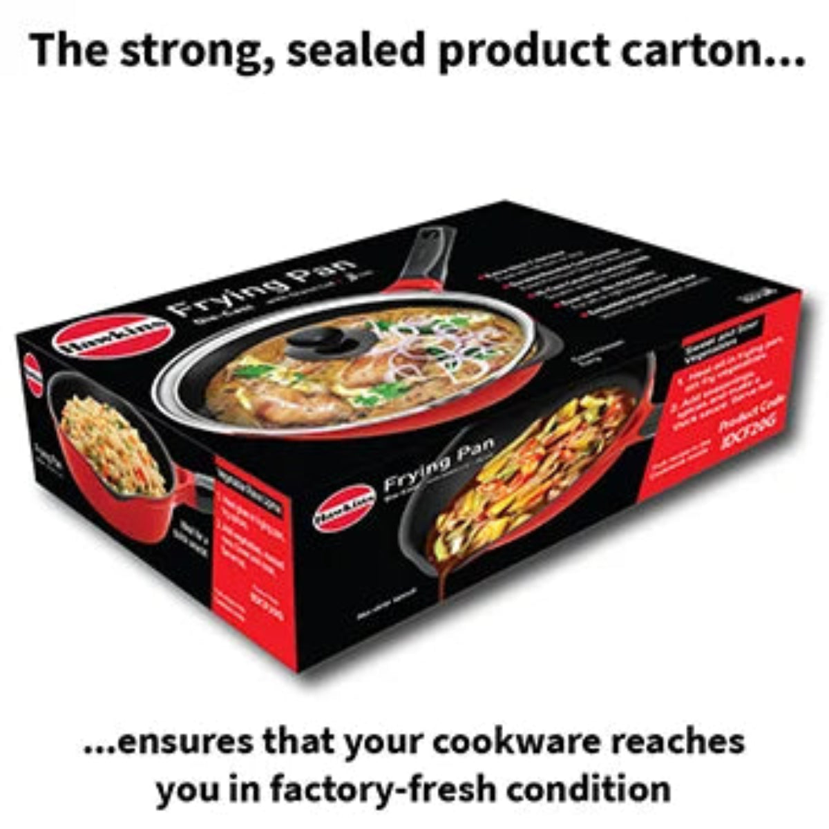 Hawkins Induction Compatible Die Cast Frying Pan 20 cm with Glass lid