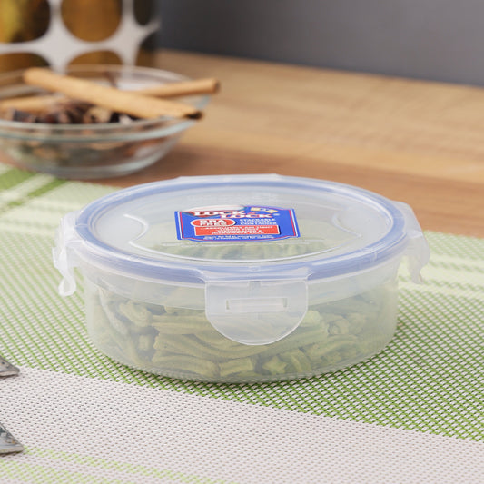 LocknLock Classics Round Food Container with Leak Proof Locking Lid, Clear