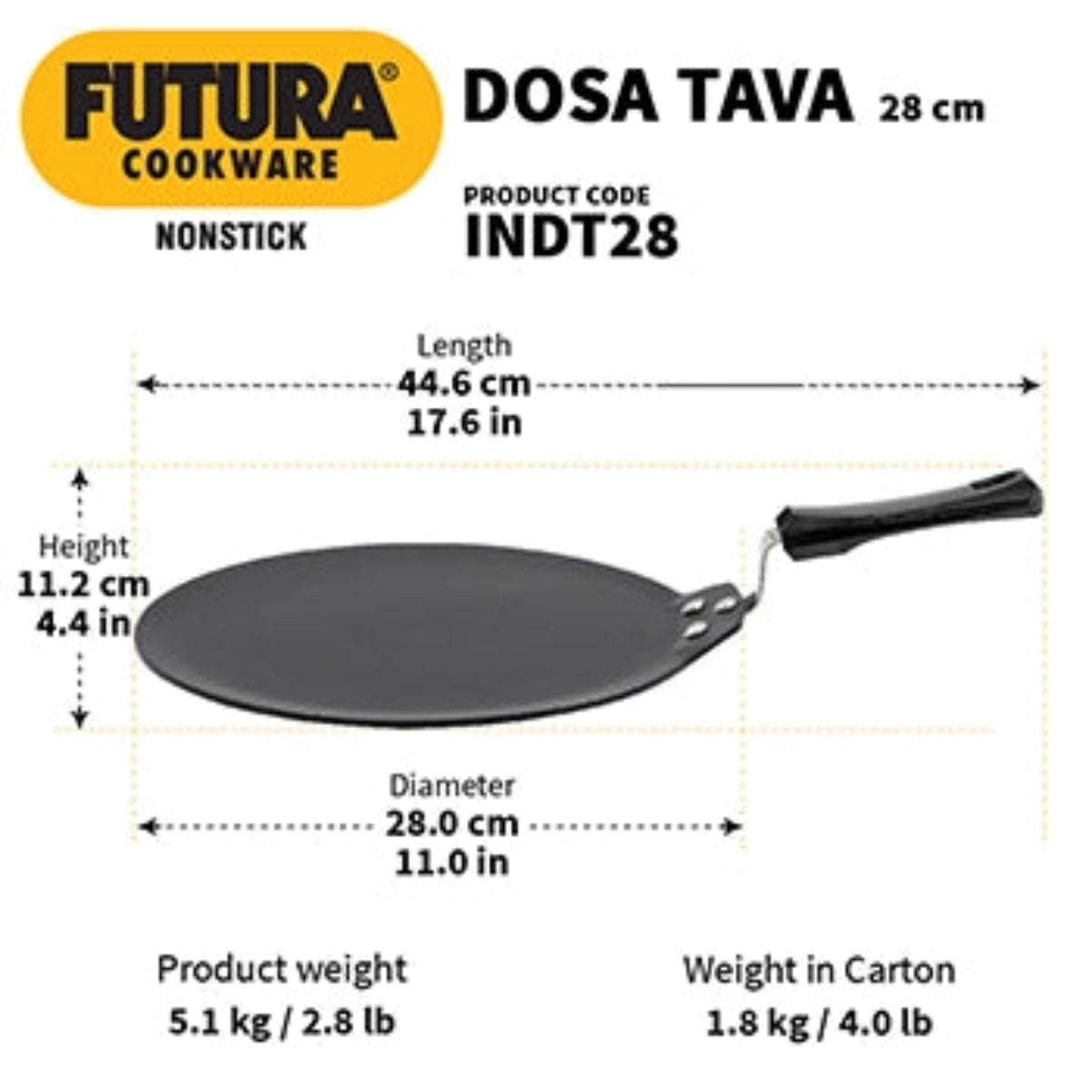 Futura By Hawkins Induction Compatible Nonstick Dosa Tava