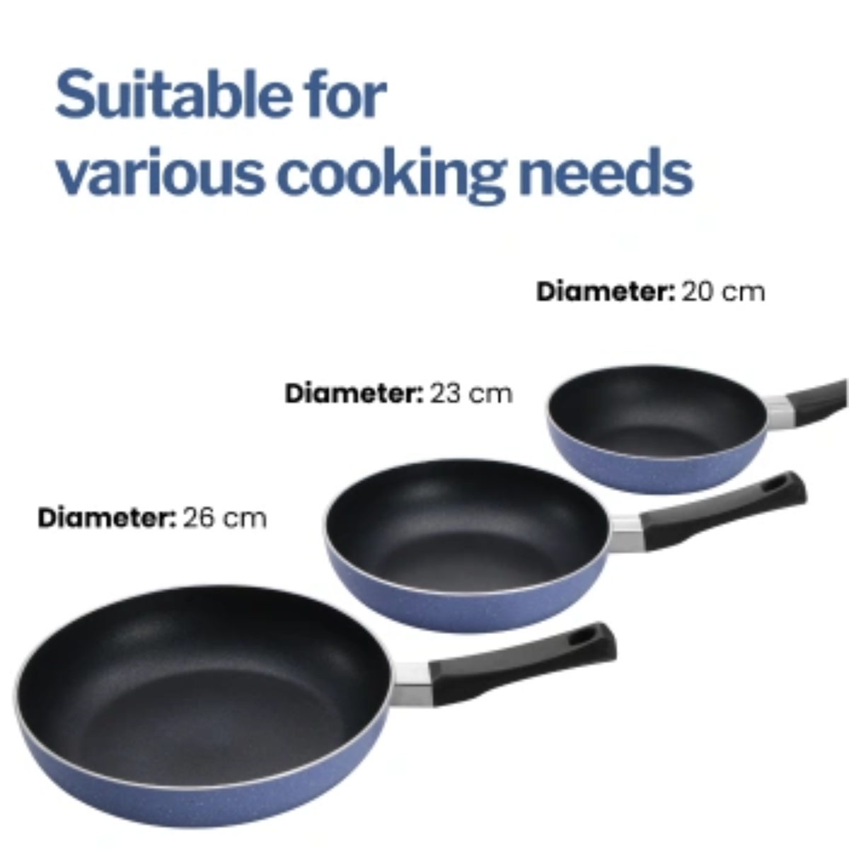 Hawkins Induction Compatible Quik Kitchen Gift Pack - a set of 3 Frying Pans (IQFS)