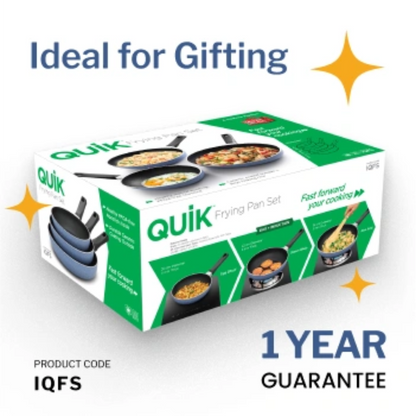 Hawkins Induction Compatible Quik Kitchen Gift Pack - a set of 3 Frying Pans (IQFS)
