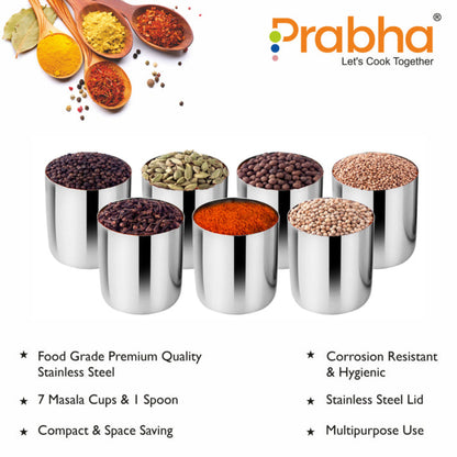 Prabha Stainless Steel Imperial Spice Box - Best for Home & Kitchen