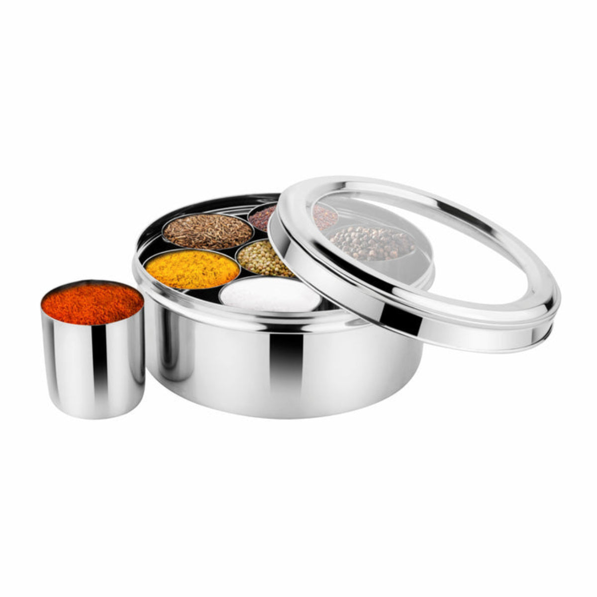 Prabha Jumbo Spice Box With See Through Lid