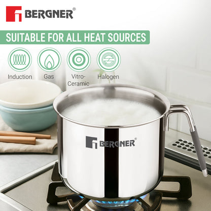 Bergner Argent Triply Milk Boiler 12cm (1L)