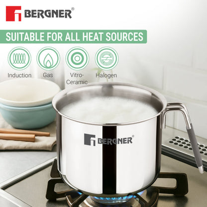 Bergner Argent Triply Milk Boiler 17cm (2.5L)